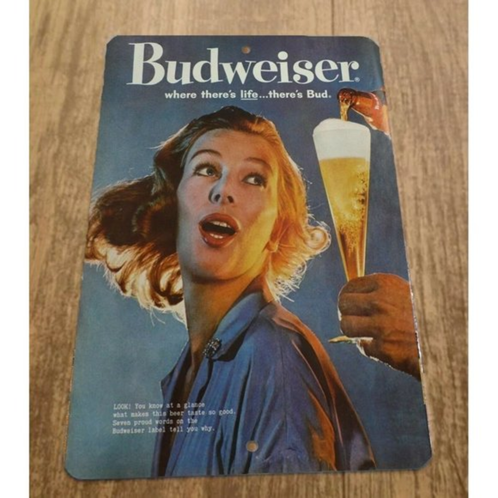 Vintage‎ Budweiser Beer Ad #6 Advertisement 8x12 Metal Wall Sign